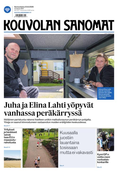 Kouvolan Sanomat 23.8.2026