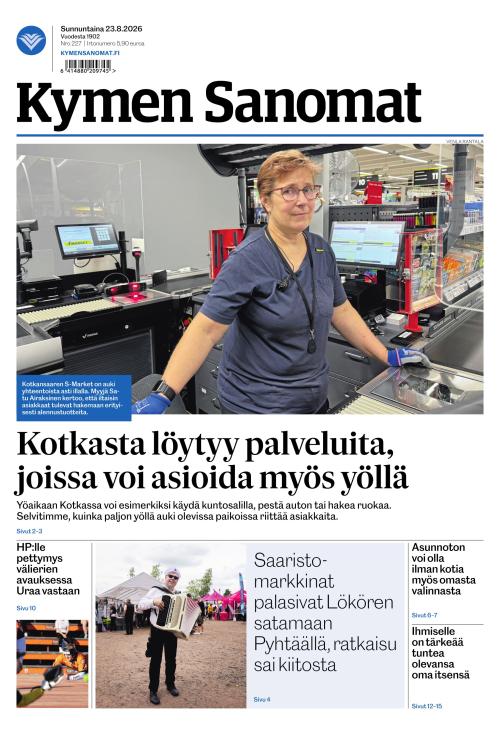 Kymen Sanomat 23.8.2026