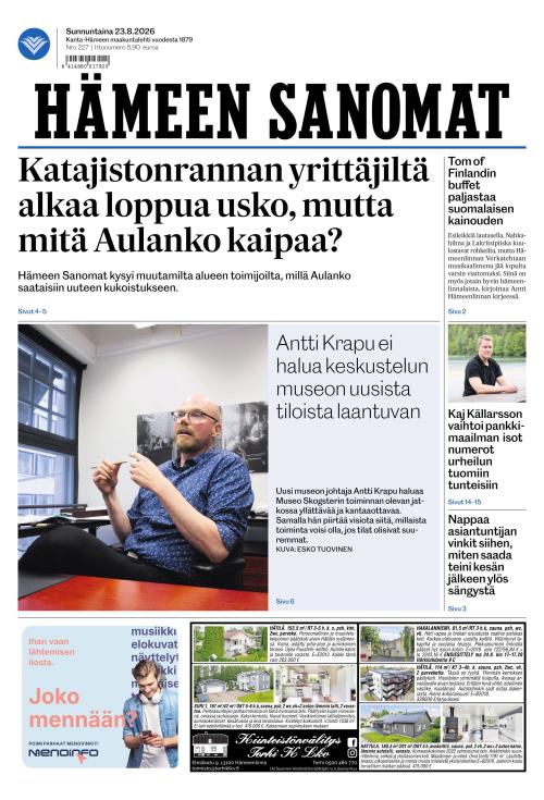 Hämeen Sanomat 23.8.2026