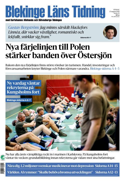 Blekinge Läns Tidning 23.8.2026