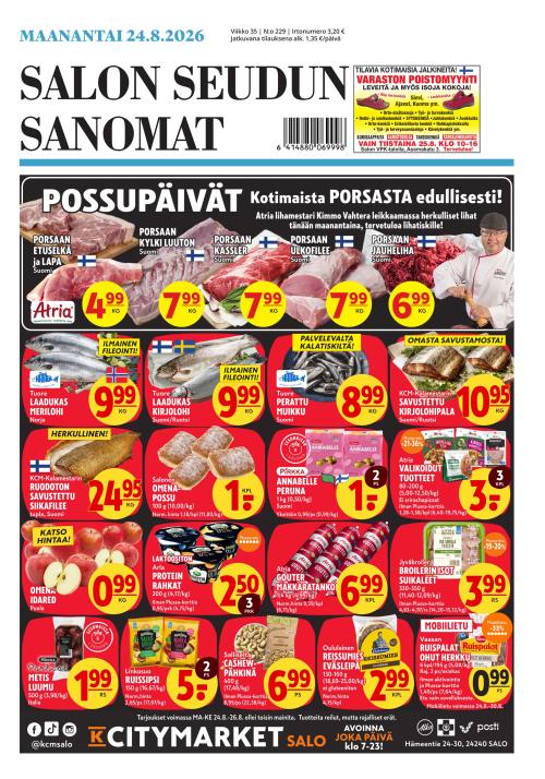 Salon Seudun Sanomat 24.8.2026