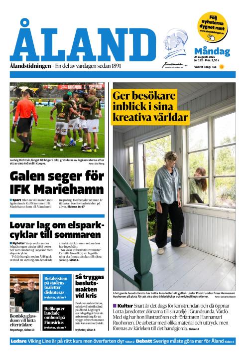 Ålandstidningen 24.8.2026