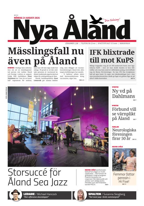 Nya Åland 24.8.2026