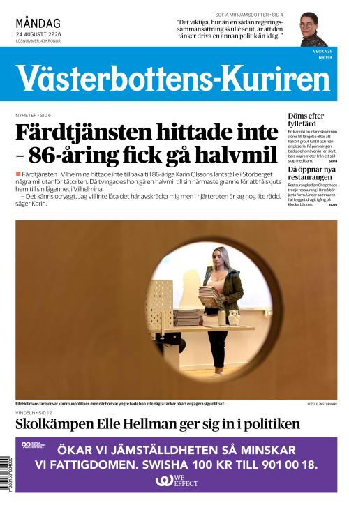 Västerbottens-Kuriren (SE) 24.8.2026