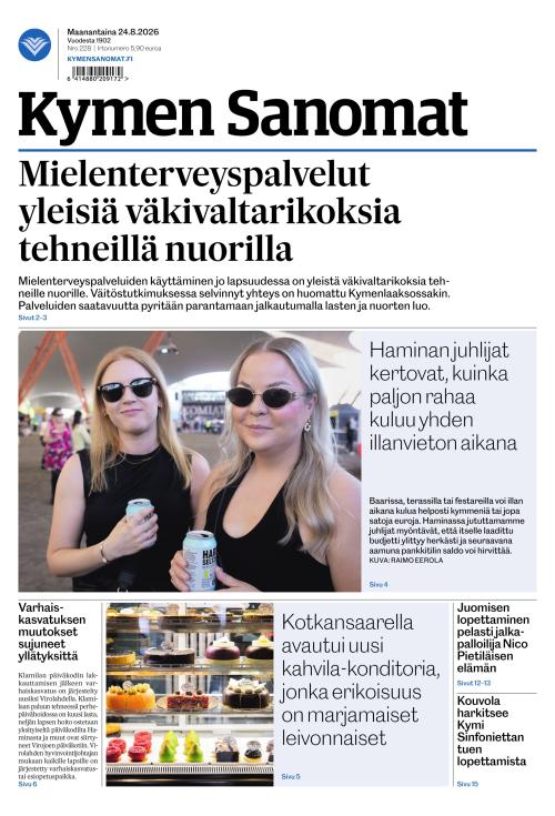 Kymen Sanomat 24.8.2026