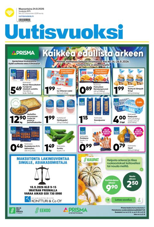 Uutisvuoksi 24.8.2026