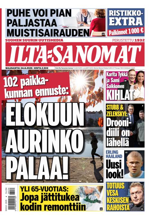 Ilta-Sanomat 24.8.2026
