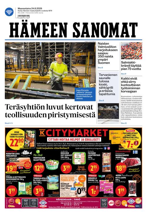 Hämeen Sanomat 24.8.2026