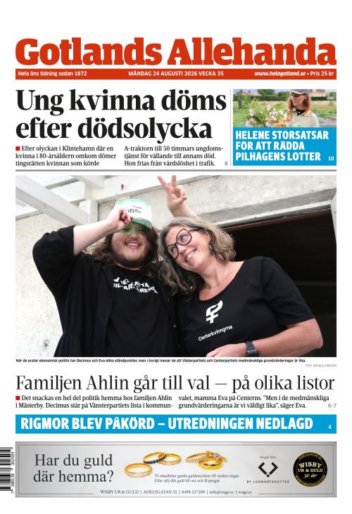 Gotlands Allehanda 24.8.2026