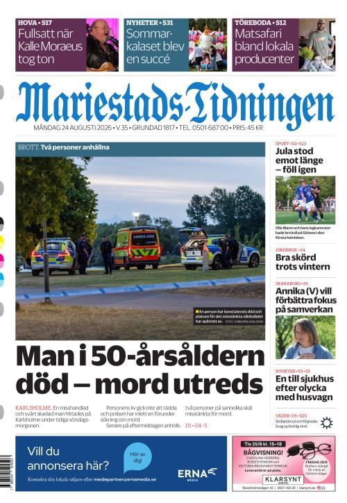 Mariestads-Tidningen 24.8.2026
