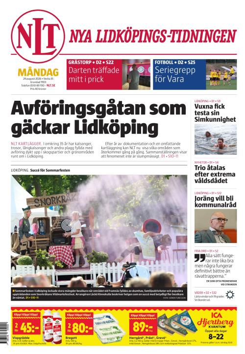 Nya Lidköpings-Tidningen 24.8.2026