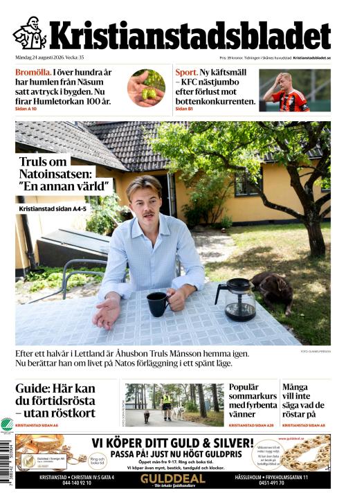 Kristianstadsbladet 24.8.2026