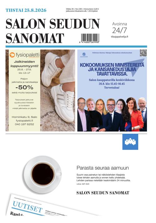 Salon Seudun Sanomat 25.8.2026