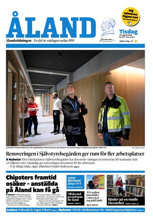 Ålandstidningen 25.8.2026