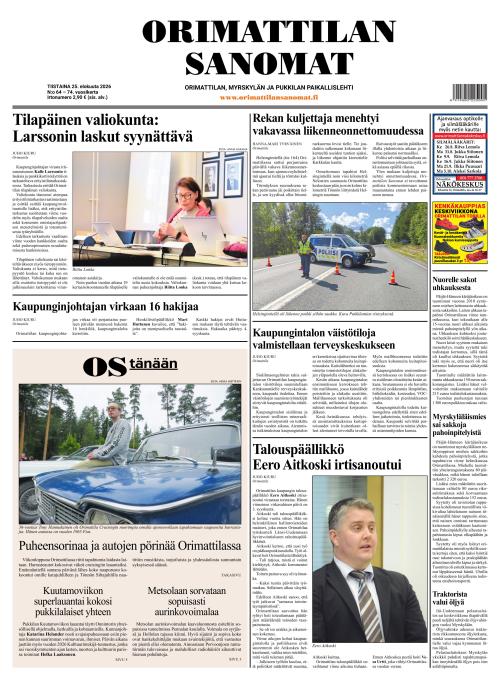 Orimattilan Sanomat 25.8.2026