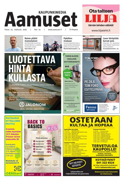 Aamuset 25.8.2026
