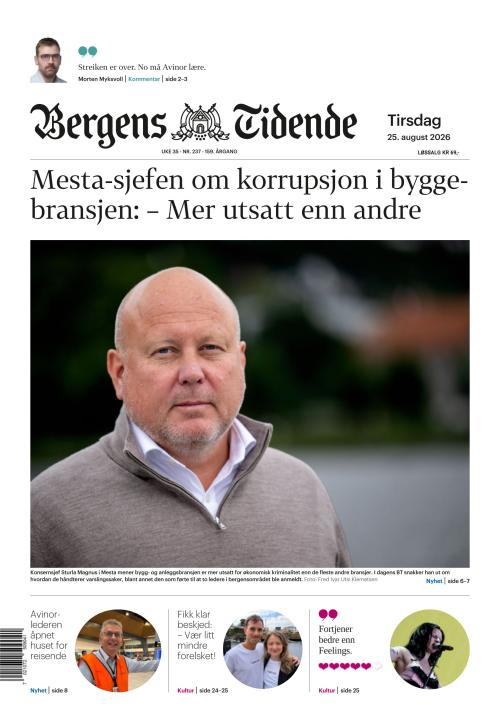 Bergens Tidende 25.8.2026