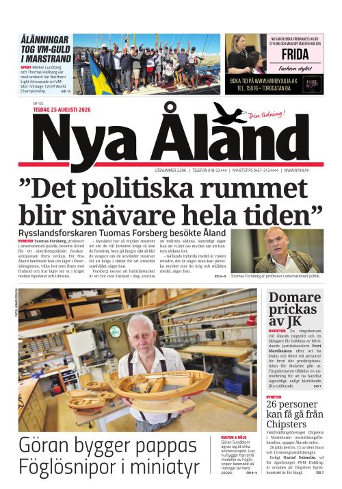 Nya Åland 25.8.2026