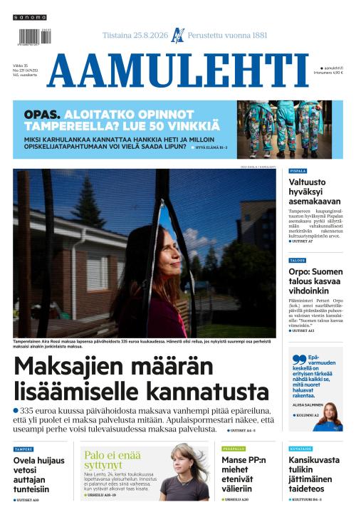 Aamulehti 25.8.2026