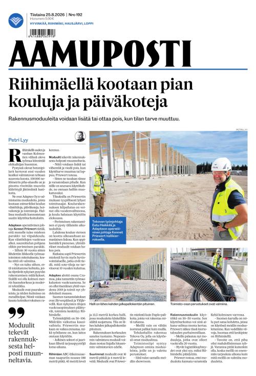 Aamuposti 25.8.2026