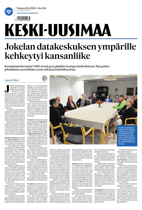 Keski-Uusimaa 25.8.2026