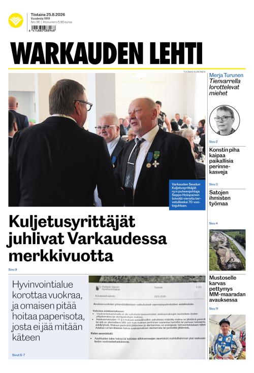 Warkauden Lehti 25.8.2026