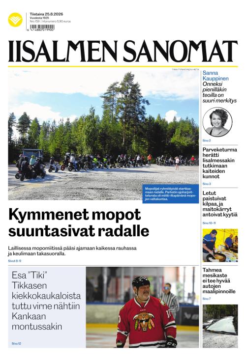 Iisalmen Sanomat 25.8.2026