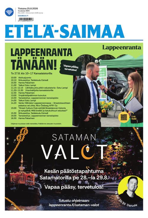 Etelä-Saimaa 25.8.2026