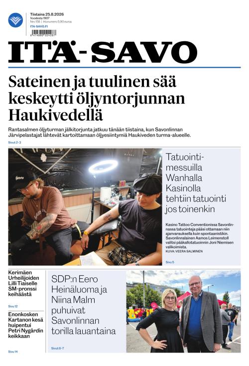 Itä-Savo 25.8.2026