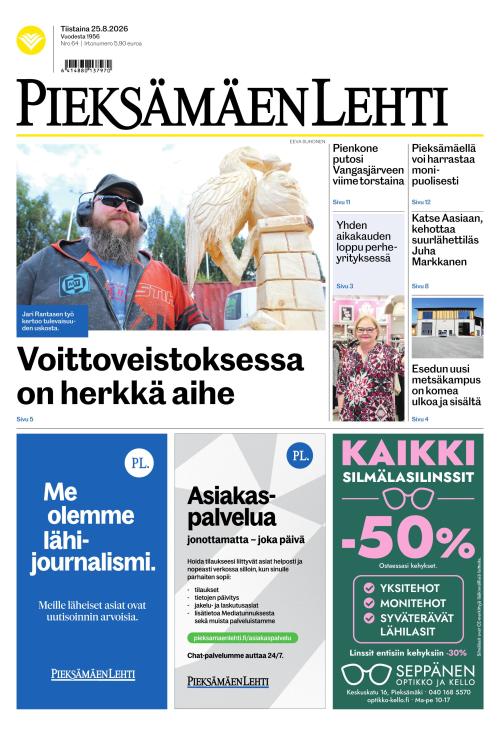 Pieksämäen lehti 25.8.2026