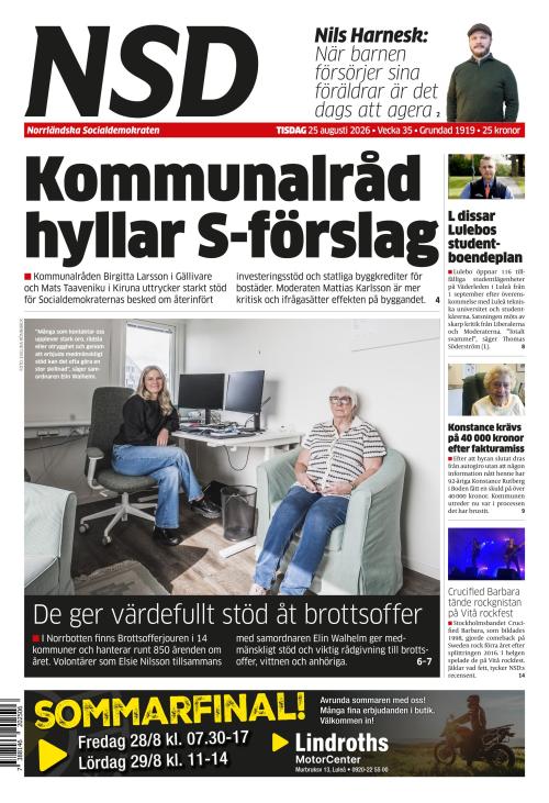 Norrländska Socialdemokraten 25.8.2026