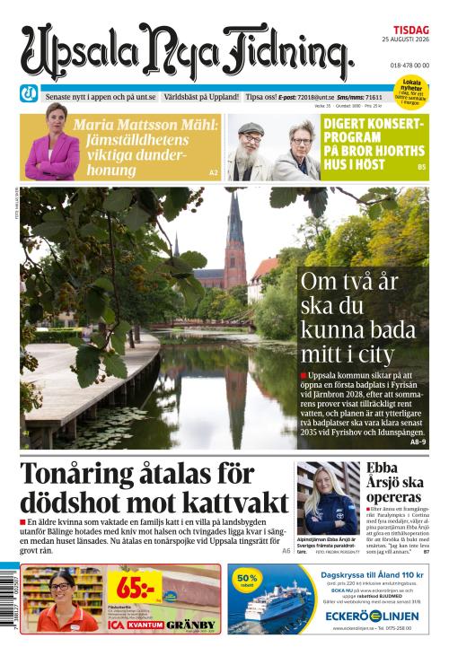 Upsala Nya Tidning 25.8.2026