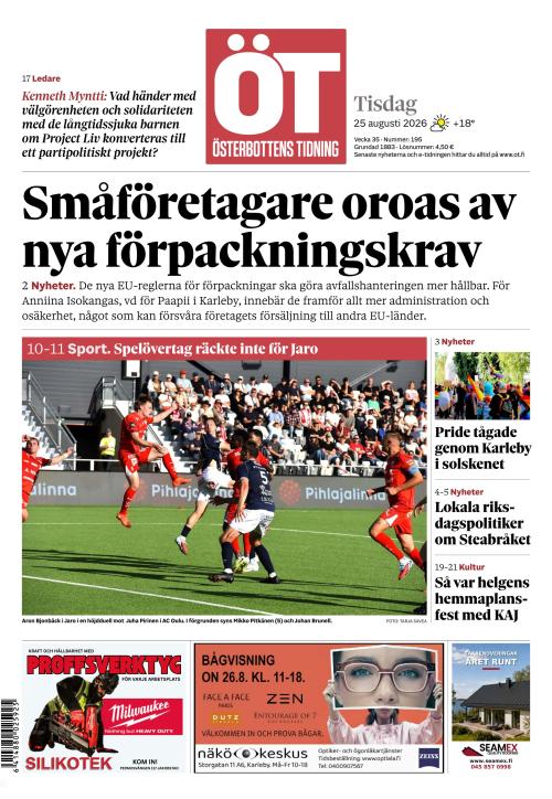 Österbottens Tidning 25.8.2026