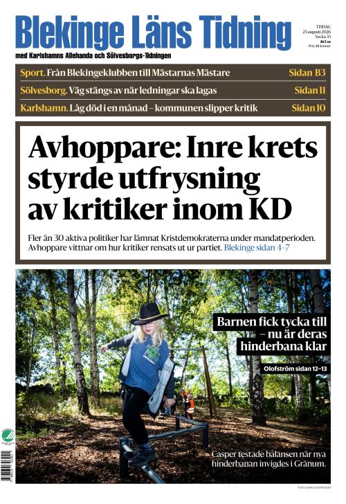 Blekinge Läns Tidning 25.8.2026