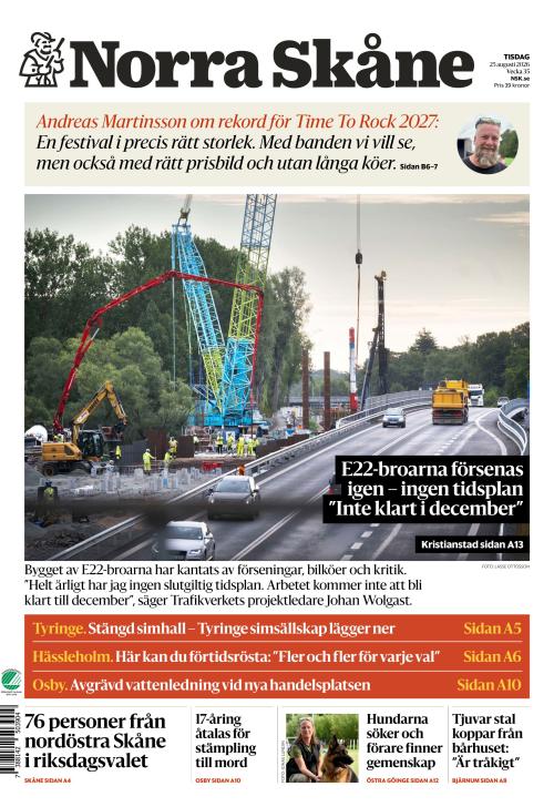 Norra Skåne 25.8.2026