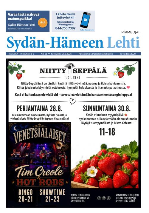 Sydän-Hämeen Lehti 26.8.2026