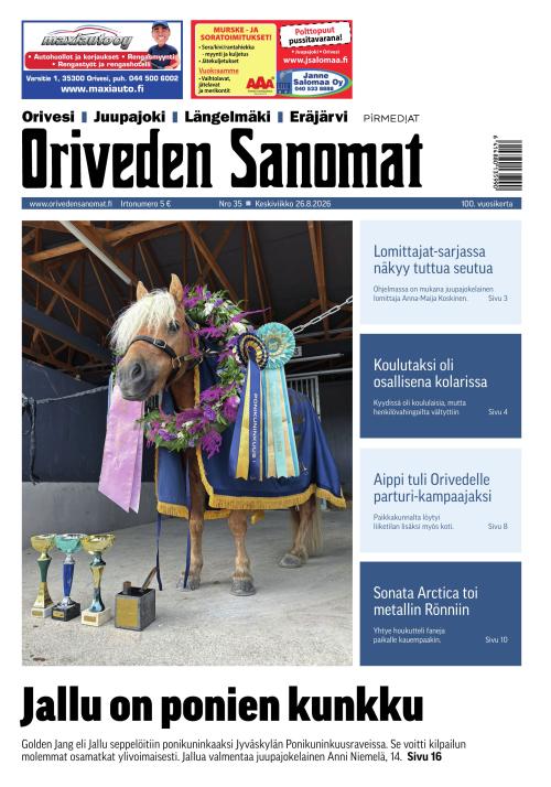 Oriveden Sanomat 26.8.2026
