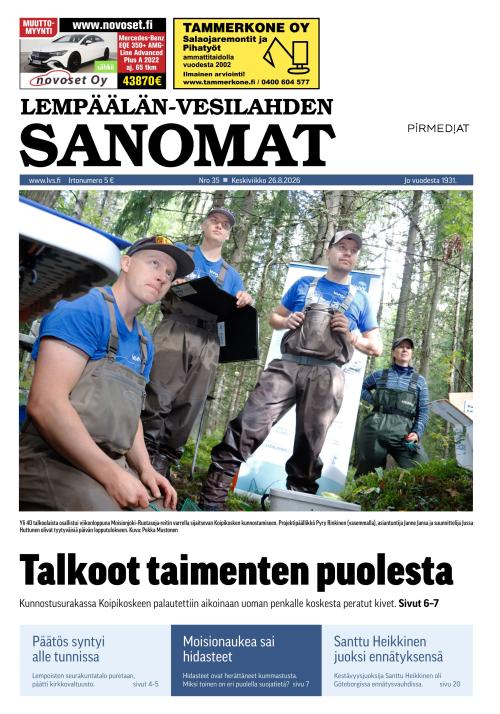 Lempäälän-Vesilahden Sanomat 26.8.2026