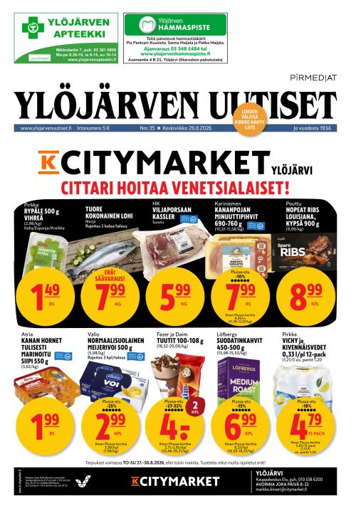 Ylöjärven Uutiset 26.8.2026
