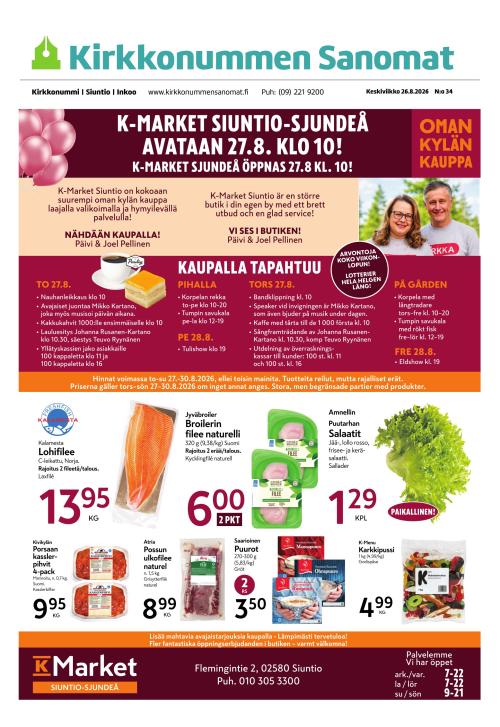 Kirkkonummen Sanomat 26.8.2026