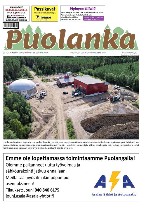 Puolanka-lehti 26.8.2026