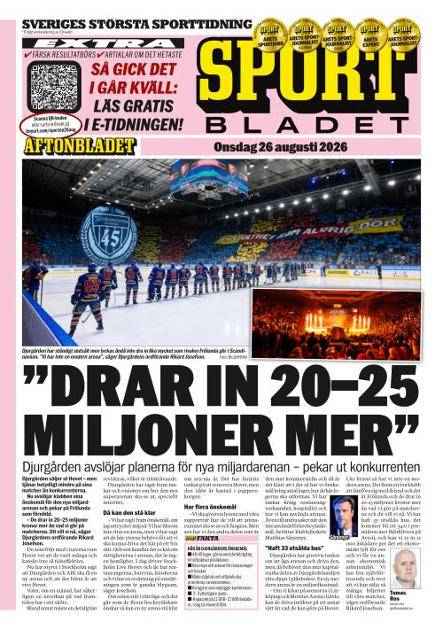 Aftonbladet Sportbladet 26.8.2026