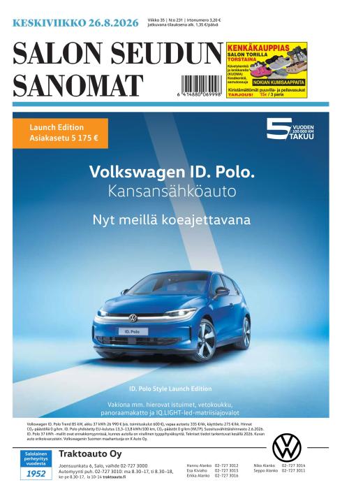 Salon Seudun Sanomat 26.8.2026
