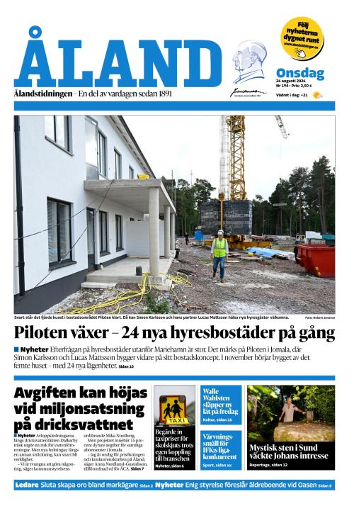 Ålandstidningen 26.8.2026