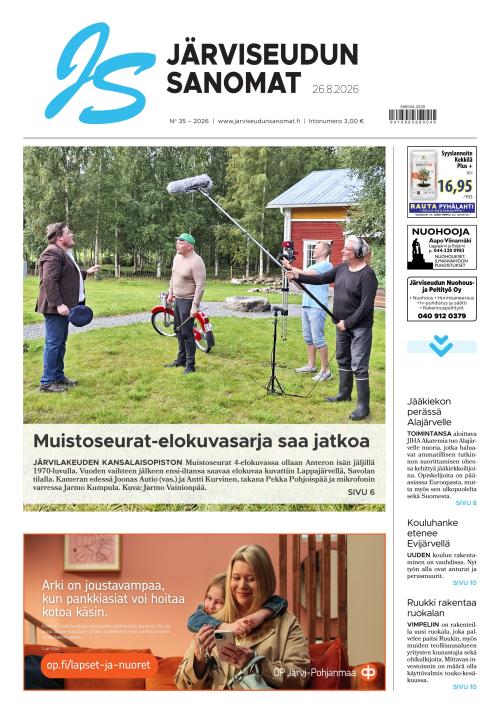 Järviseudun Sanomat 26.8.2026