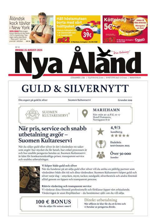Nya Åland 26.8.2026