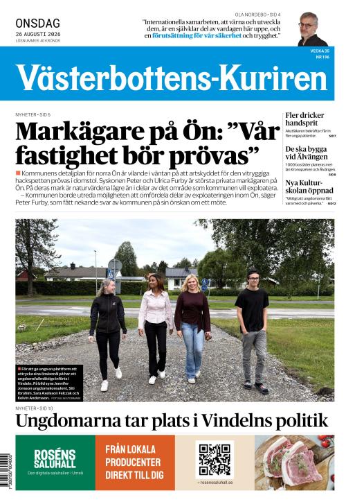 Västerbottens-Kuriren 26.8.2026