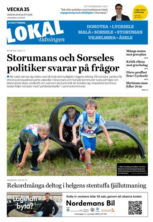 Lokaltidningen 26.8.2026