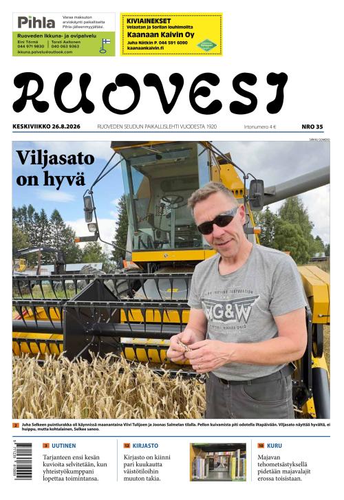 Ruovesi-lehti 26.8.2026