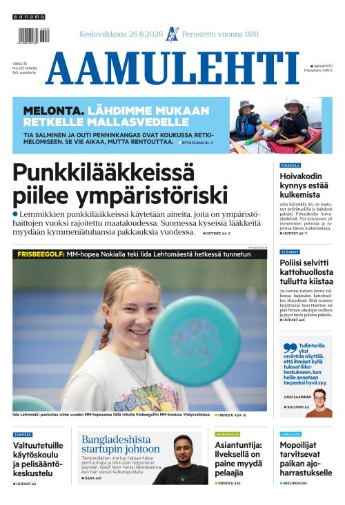 Aamulehti 26.8.2026
